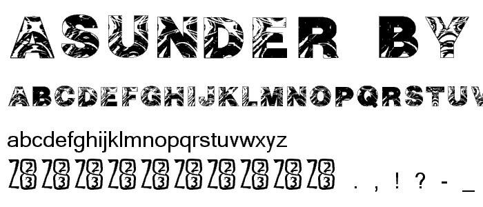 Asunder by ZONE23 font